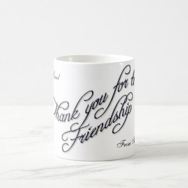 tacka dig för att vara en vän 2 kaffemugg (Center)