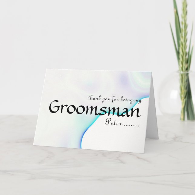 Tacka dig för att vara min Groomsman Tack Kort (Framsida)