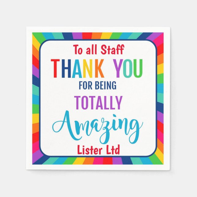 Tacka dig för att vara totalt enormt pappersservett (Framsidan)