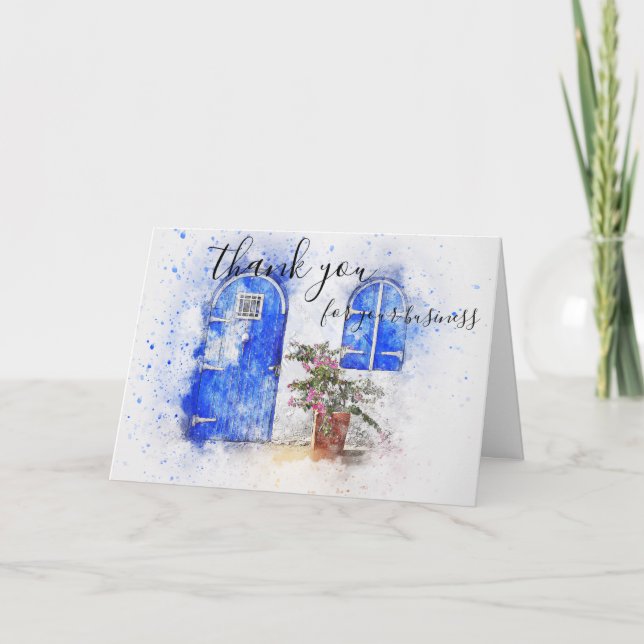 Tacka dig för din affärsfastighetsmäklarefastighet tack kort (Framsida)