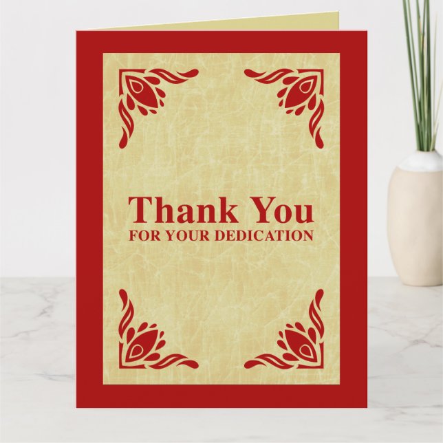 tacka dig för din dedikation tack kort (Framsida)