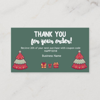 Tacka dig för ditt beställer paketmellanlägget rabattkort