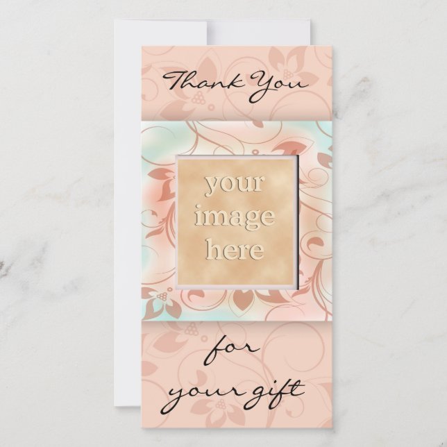 Tacka dig för gåvan - brunt tack kort (Framsida)