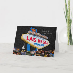 Tacka dig för kommande, vårt Las Vegas bröllop Tack Kort