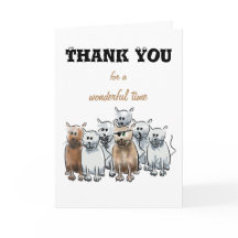 Tacka dig för underbara katter för en tidtecknad