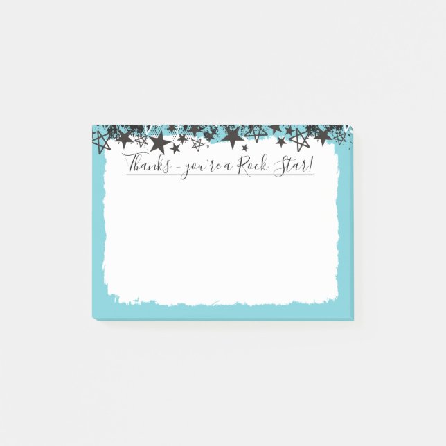 Tacka dig posta-rockstjärnaanställderkännande post-it block (Framsida)