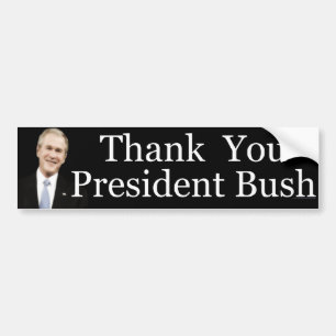 Tacka dig presidenten Bush Bildekal