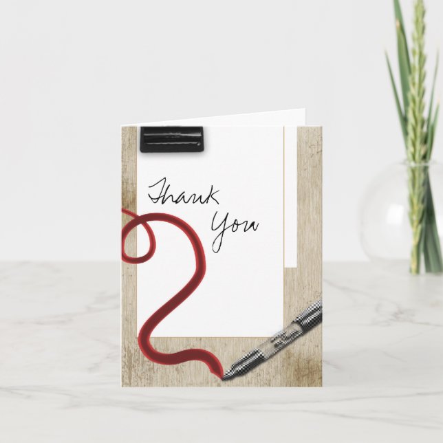 Tacka dig som är handskriven, skolar brevpapper tack kort (Framsida)