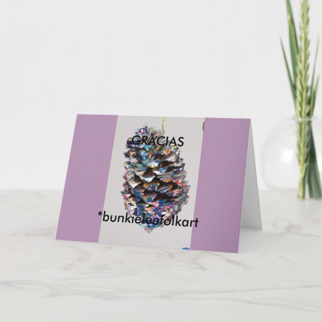 Tacka dig! SPANJOR hälsningkort; GRACIAS. KORT (Framsida)