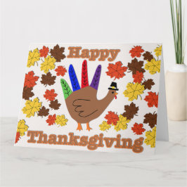 Tacka ditt kort för happy thanksgiving
