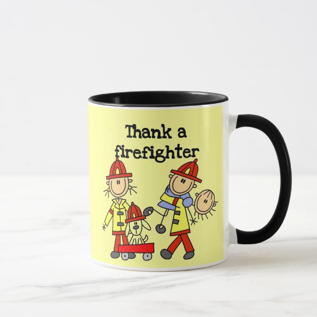 Tacka en brandman-mugg mugg (Höger)