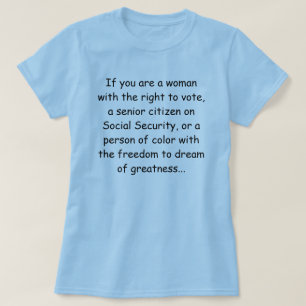 Tacka en liberal person t shirt