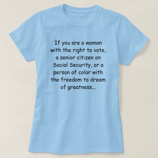 Tacka en liberal person t shirt (Design framsida)