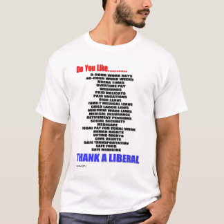 Tacka en liberal person tee shirt