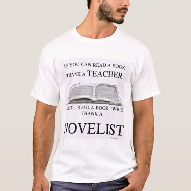 Tacka en romanförfattare t-shirt (Framsida)