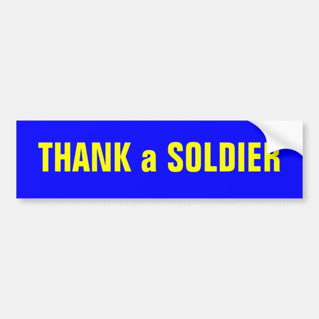 TACKA en SOLDAT Bildekal (Framsidan)