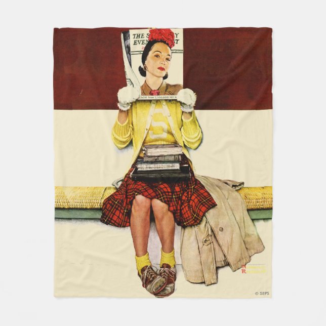 Täcka flickan fleecefilt (Framsidan)