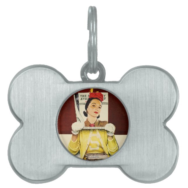 Täcka flickan ID-bricka husdjur (Framsidan)