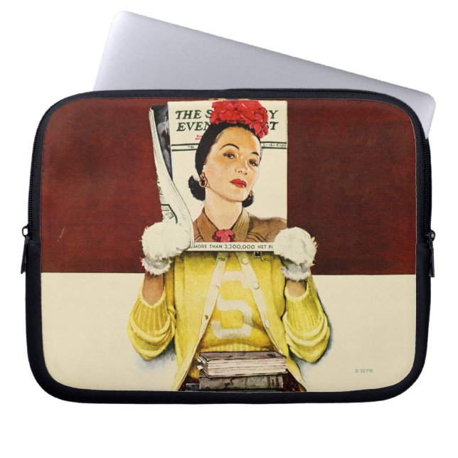 Täcka flickan laptop fodral (Framsidan)