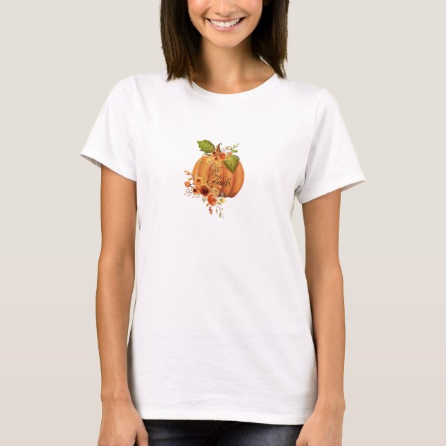 Tacka floral pumpa t shirt (Framsida)