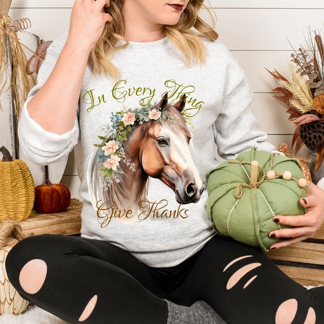 Tacka För Allt Sött Blommigt Häst T Shirt (Skapare uppladdad)
