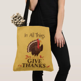 Tacka Gud för Allt Kalkon Thanksgiving Tygkasse