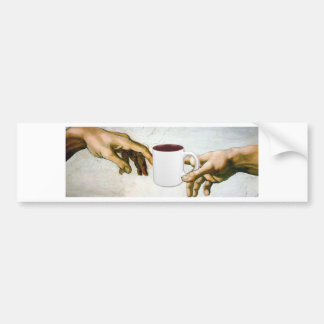 Tacka guden för kaffe bildekal