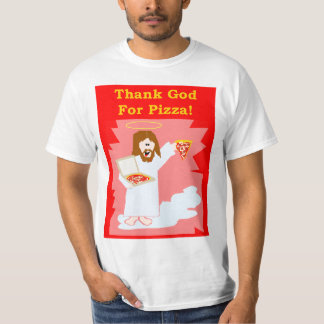 Tacka guden för Pizzamanar T-tröja T-shirt