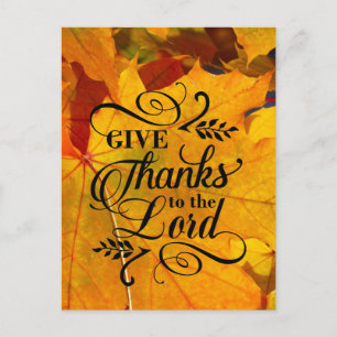 Tacka Herren, Höstlöv Thanksgiving Vykort