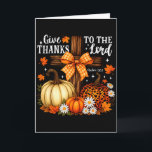 Tacka Herren Kors Pumpa Båge Höst Kort<br><div class="desc">Tacka Herren Kors Pumpa Båge Höst Fall</div>