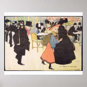 Täcka illustrationen för "La tävlar en steg", 1903 Poster