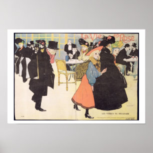 Täcka illustrationen för "La tävlar en steg", 1903 Poster