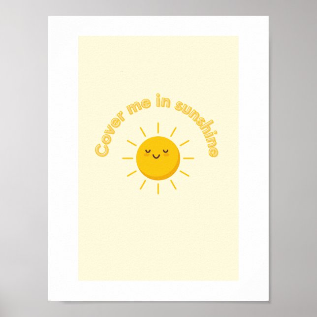 täcka mig solsken, söt poster (Framsidan)
