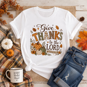 Tacka tack höstblomma pumpa t shirt