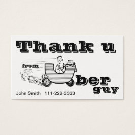 Tacka U - från den Uber grabben Visitkort