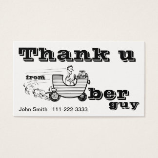 Tacka U - från den Uber grabben Visitkort