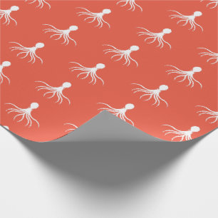 Täckad oktopusdesign - Papper radbrytning av proje Presentpapper