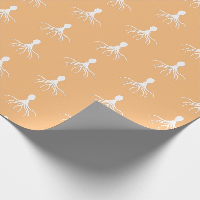 Täckad oktopusdesign - Papper radbrytning av proje Presentpapper (Hörn)