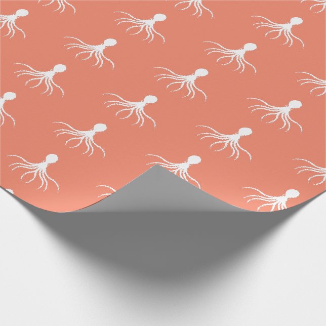 Täckad oktopusdesign - Papper radbrytning av proje Presentpapper (Hörn)