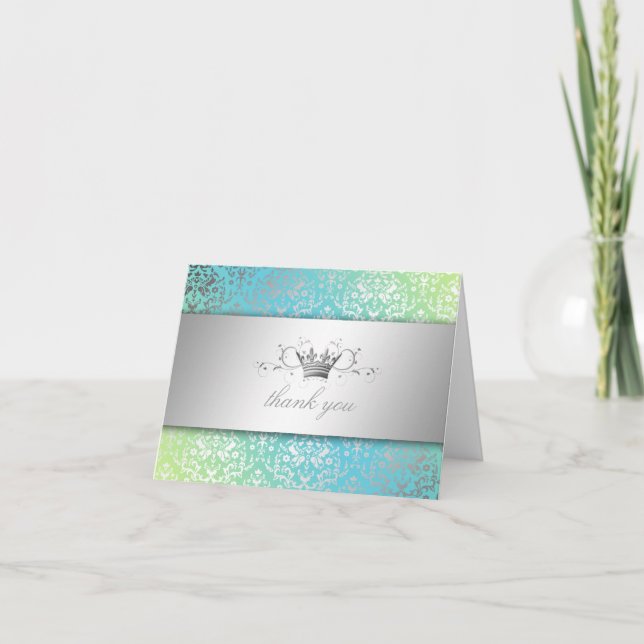 tackar damastast turkos 311-Dazzling & limefrukt Tack Kort (Framsida)