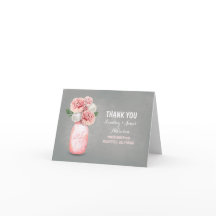 Tackar den gulliga rosor målade masonburken dig