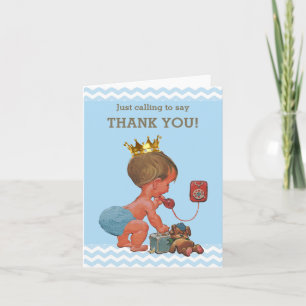Tackbaby shower för Prince Ringning Till Något att Tack Kort