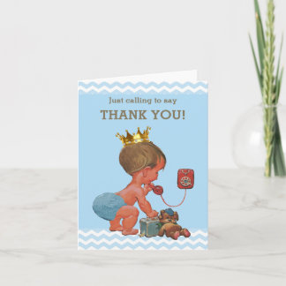 Tackbaby shower för Prince Ringning Till Något att Tack Kort