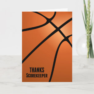 TackbasketScorekeeper för din hårt arbete Tack Kort