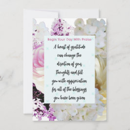 Tackbibelvers Floral Meditationskort Inbjudningar