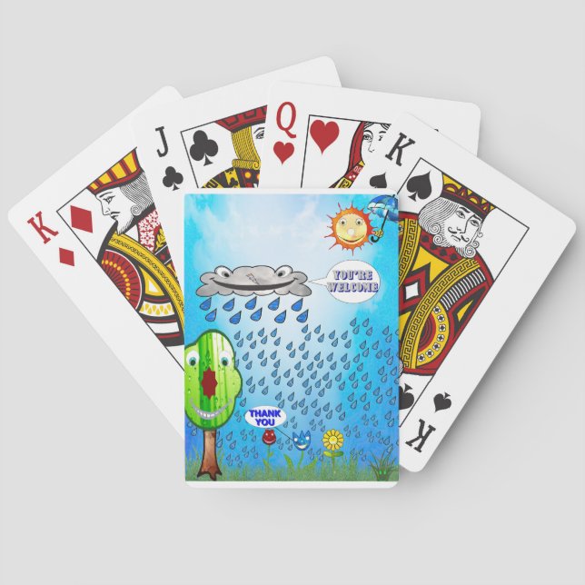 Tackblomma Spel Kort (Baksidan)