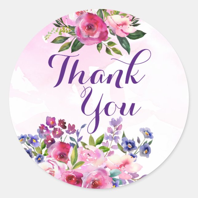 Tackblommor Klistermärken (Framsida)