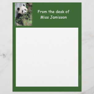 Tackbrevshuvud Panda Från skrivbordet hos
