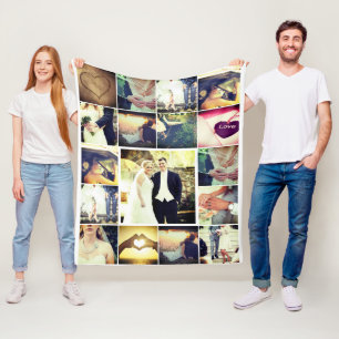 Täcke för familjminnesfoto fleecefilt