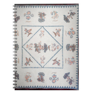 Täcke i "Broderie Perse", applicerad c.1800 (, Anteckningsbok Med Spiral